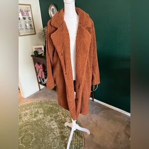 Women's Rust Teddy Coat
